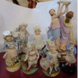 Various continental porcelain figures