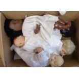 A collection of vintage composite dolls including Pedigree, Rosebud, etc. - various condition