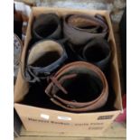 Various leather gaiters