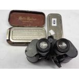 A pair of Carl Zeiss Jena Delactis 8X40 binoculars and two Rolls razors