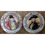 Two Doulton character plates, The Admiral and The Huntsman