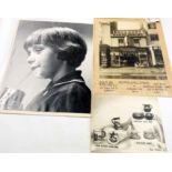 Three vintage black and white photographs, comprising 130 Union Street, Torquay, Torquay Pottery