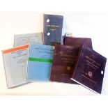 Marine Navigation: eight reduction tables, 3 vols, burgundy gilt boards - sold with 3 vols Air