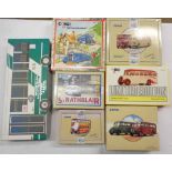 Seven various Corgi bus models including Devon Bus Set