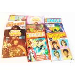 Four Tom Baker period Dr Who annuals - sold with four 1980's Eagle annuals and 1982 Grange Hill