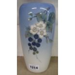 A Royal Copenhagen vase 1049 with blackberry decoration