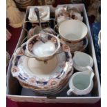 A Lawley part tea service including cube-shaped teapot - sold with a Meakin part dinner service