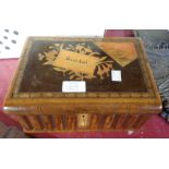 A Sorrento ware puzzle box - a/f