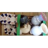 Two boxes containing various ceramics - various condition