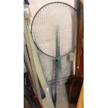 A Sharpe's of Aberdeen telescopic landing net with fixed head