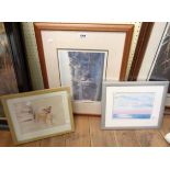 Baboo Mondonedo: a framed limited edition coloured print, depicting a seascape, entitled "