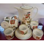 A Susie Cooper Nasturtium pattern coffee set