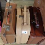 Three small vintage cases