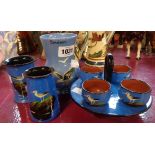 A small collection of Torquay ware including Babbacombe Pottery, egg cups, etc. - various condition