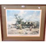 †David Shepherd: a framed limited edition coloured print, entitled" 654 Squadron Auster Mark III