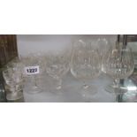 A set of six Brandy glasses - sold with a set of six cocktail glasses, etc.