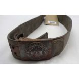 A First World War period Prussian Army belt and Gott Mit Uns belt buckle