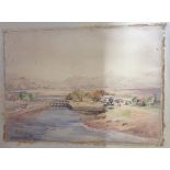 B. D. Gregory: a folio containing original watercolours including views of Connemara, Blenthem,