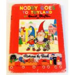 Enid Blyton: Noddy goes to Toyland, 1st Edition 1949, printed dust cover, Book belongs to blank - no