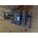 A vintage Record No. 52 bench vise