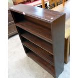 A 35" vintage stained wood sectional four shelf open bookcase