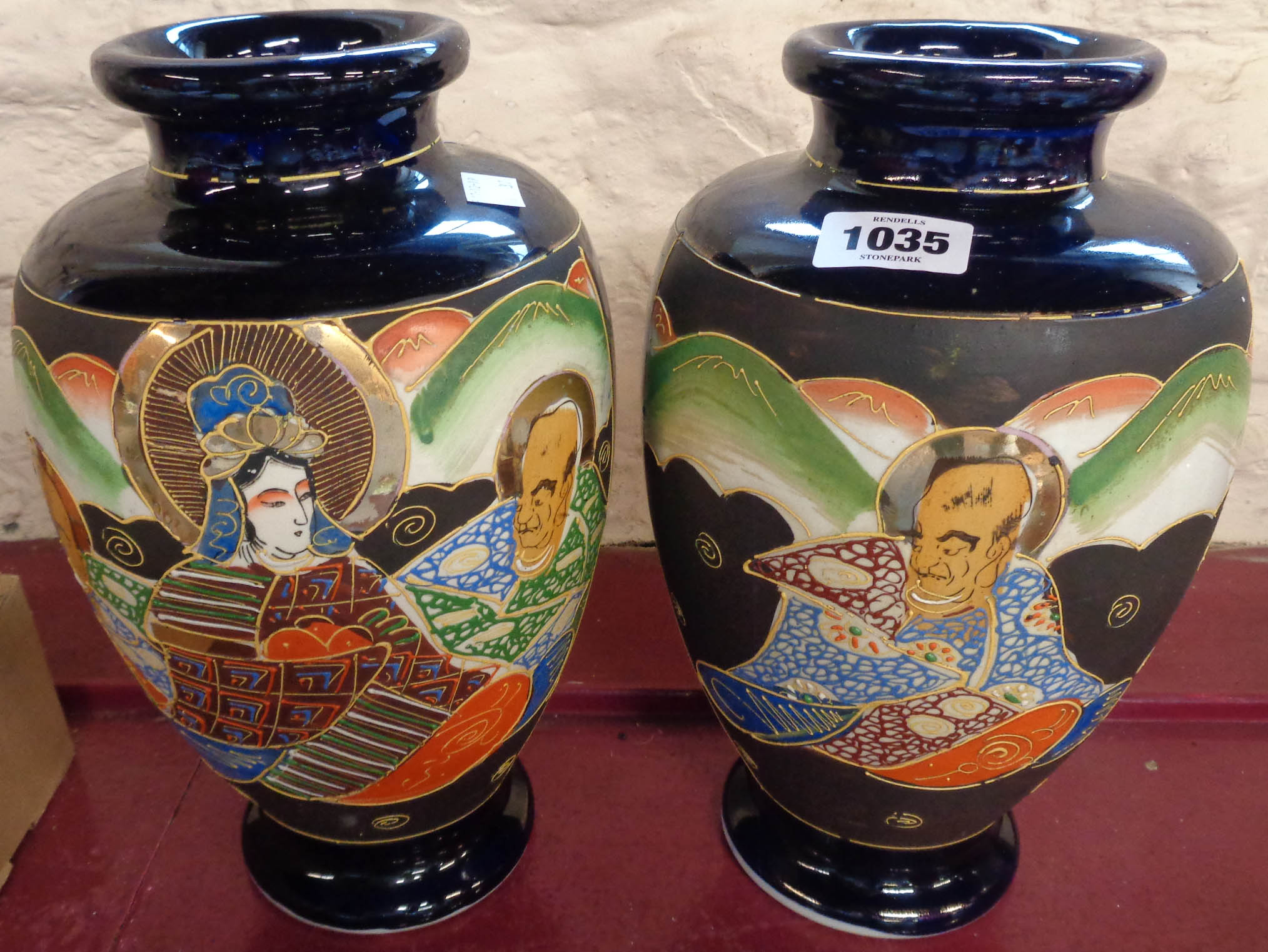 A pair of modern Japanese vases