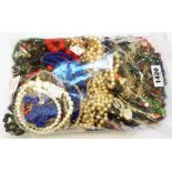 A bag containing a quantity of good quality costume jewellery necklaces