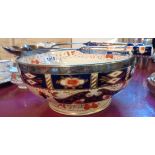 An Imari palette salad bowl and servers - a/f