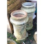 A pair of chimney pots - a/f