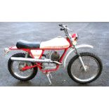 A 1971 Italian Gilera 50cc 5V trials motorcycle five speed, light restoration to original paint