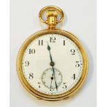 An 18ct. gold cased gentleman's pocket watch with Berna Watch Co. nineteen jewel lever movement (