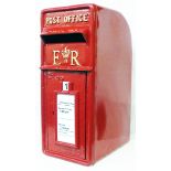 A modern reproduction painted cast iron wall mounted postbox