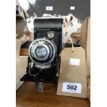An Ensign Selfix 420 bellows camera in soft case