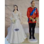 Two boxed Royal Doulton Royal Wedding Day figures comprising Catherine HN 5559 and Prince William HN