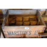 A vintage Marston's Ltd bottle crate