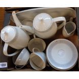 A Thomas forty-five piece dinner, tea and coffee set - sold with a cut glass bowl and scent