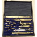 A vintage G.P.O. set of drawing instruments