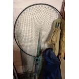 A Sharpe's of Aberdeen telescopic landing net with fixed head