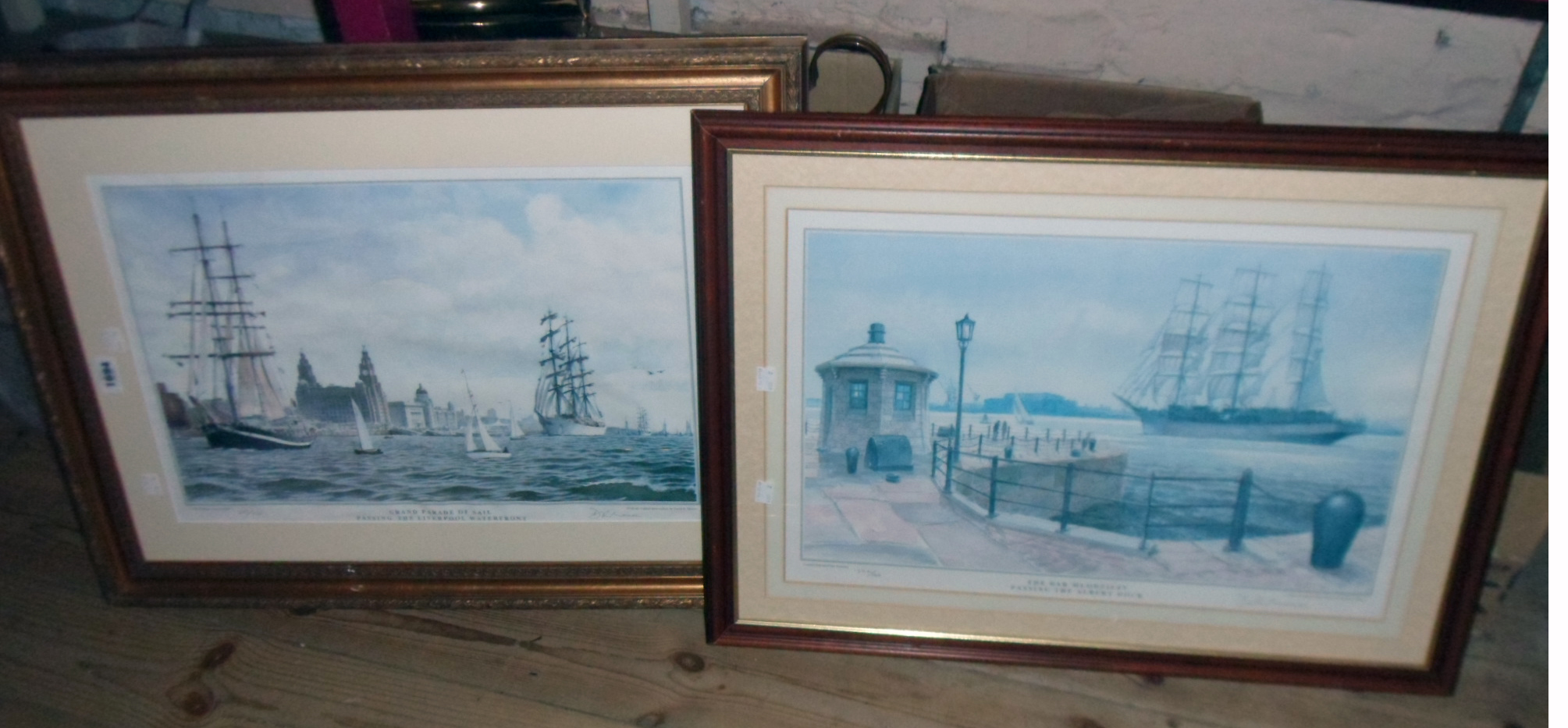 David R. Mason: a gilt framed signed Limited Edition coloured print entitled "Grand Parade of Sail