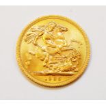 A 1965 gold Sovereign