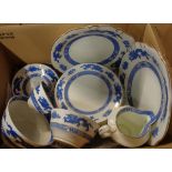 A box containing Coalport Dragon pattern including tea plates, bread and butter plates, etc.