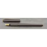 A Montblanc Noblesse 1128 Slim Line fountain pen with 585/14k nib - slight wear to end