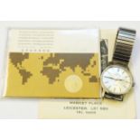 An Omega Geneva gentleman's steel cased automatic wristwatch with paperwork