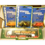 A quantity of boxed die cast trucks and other vehicles