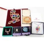 Various modern boxed items of costume jewellery