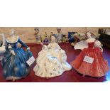 Three Royal Doulton figures comprising Fragrance HN 2334, Pretty Ladies First Waltz and My Love HN