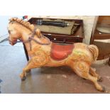 A French painted fibreglass fairground style galloper