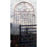 A 35" wrought iron garden gate