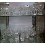 A quantity of cut glass sherries, wines and further vessels - various patterns