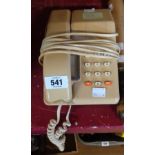 A retro BT Viscount telephone in cream